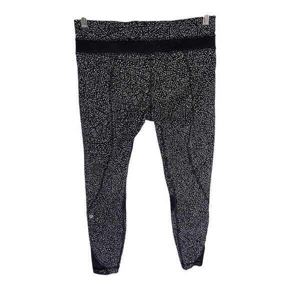 Lululemon Inspire Tight II 25" Night View White Black / Black-sz 8 - Picture 2 of 11